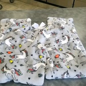 Unicorn fleece fuzzy pajama bottoms